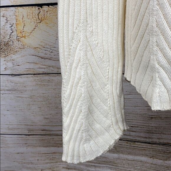 JONES NEW YORK SPORT Cotton Cream Rib Knit Sweater V-neck made in Australia M-L - Picture 7 of 9